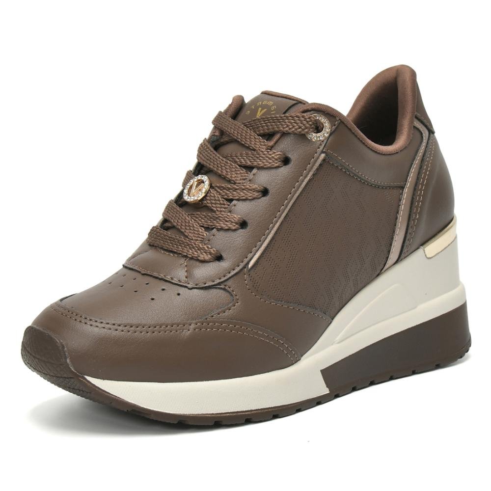 Tênis Casual Feminino Via Marte Sneaker Anabela Marrom 4
