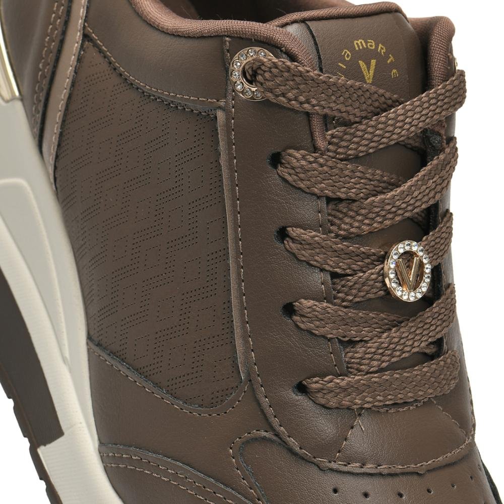Tênis Casual Feminino Via Marte Sneaker Anabela Marrom 6