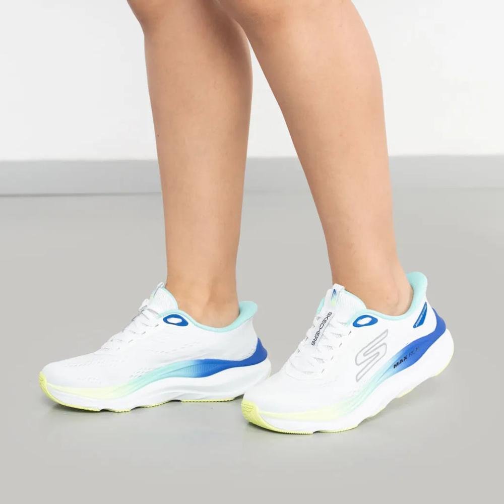 Skechers Max Run Tênis Corrida Feminino Drop Médio