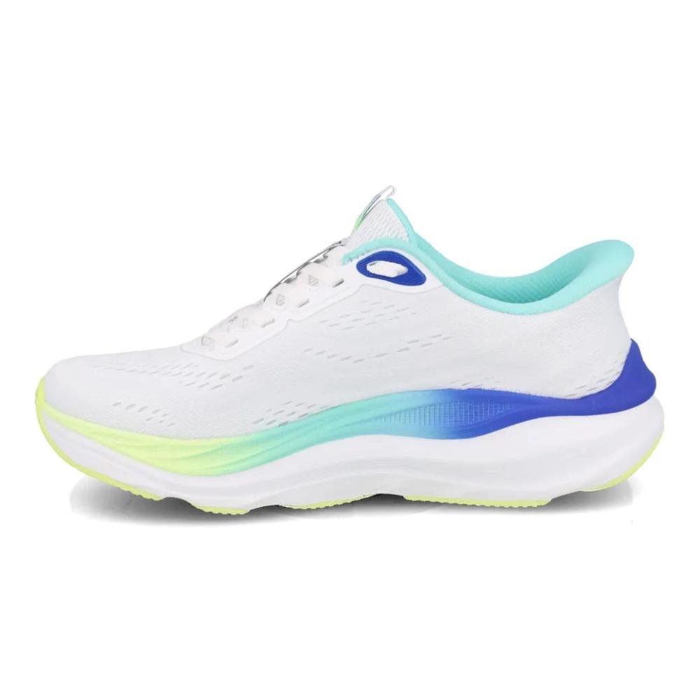 Skechers Max Run Tênis Corrida Feminino Drop Médio Branco 4