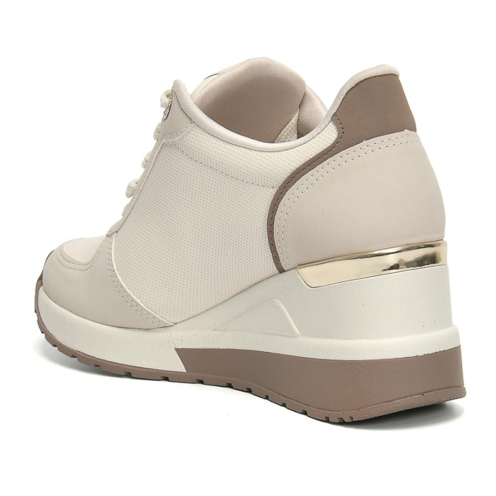 Tênis Casual Feminino Via Marte Anabela Salto Sneaker Bege 5