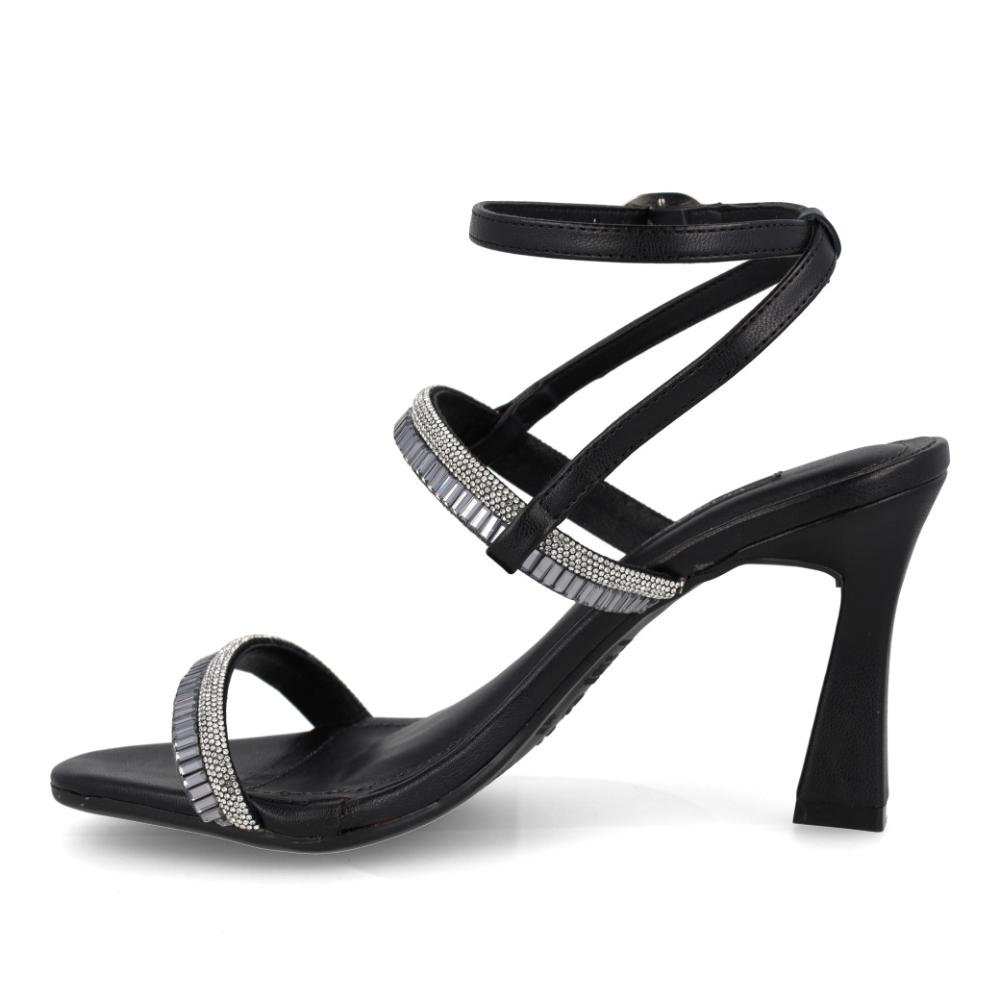 Sandália Feminina Via Marte Salto Taça Elegante Sintético Preto 7