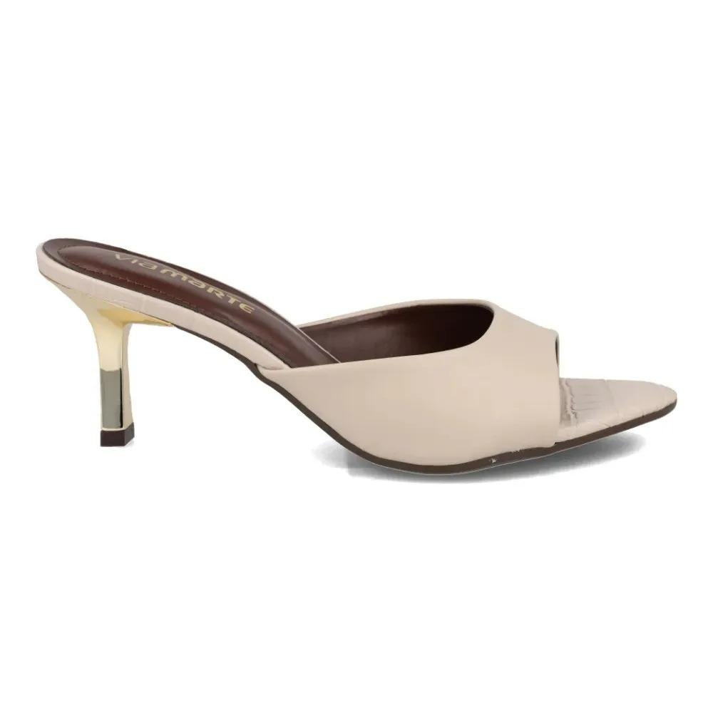 Tamanco Feminino Via Marte Salto Taça Médio Casual