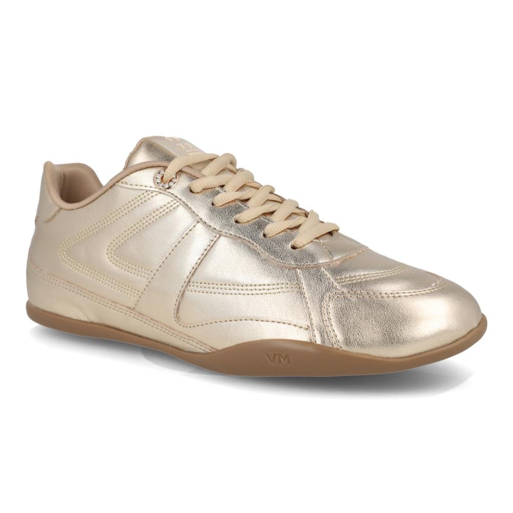 Tênis Feminino Via Marte Casual Urbano Confortável Dourado 5