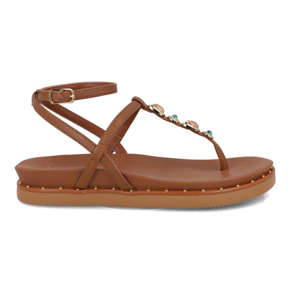 Sandália Papete Feminina Via Marte Flatform Confortável Marrom 3