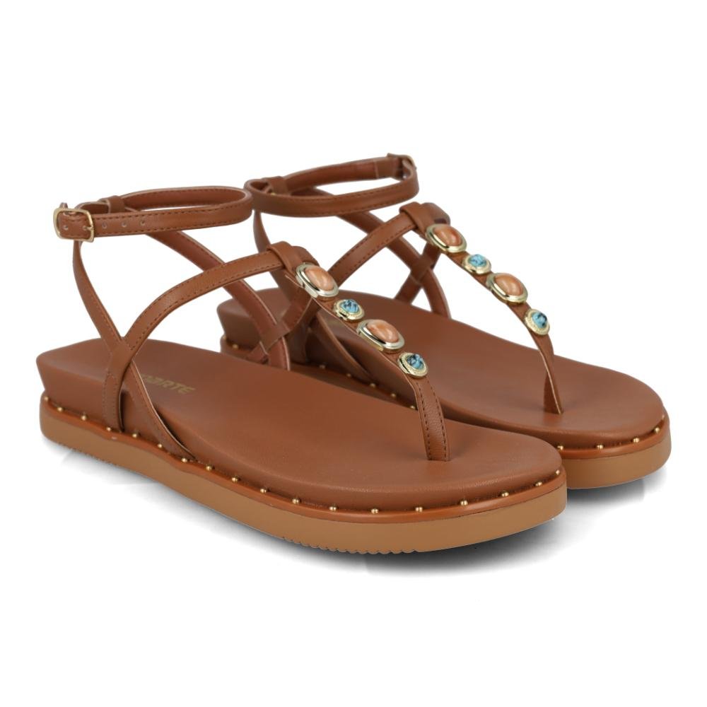 Sandália Papete Feminina Via Marte Flatform Confortável Marrom 4