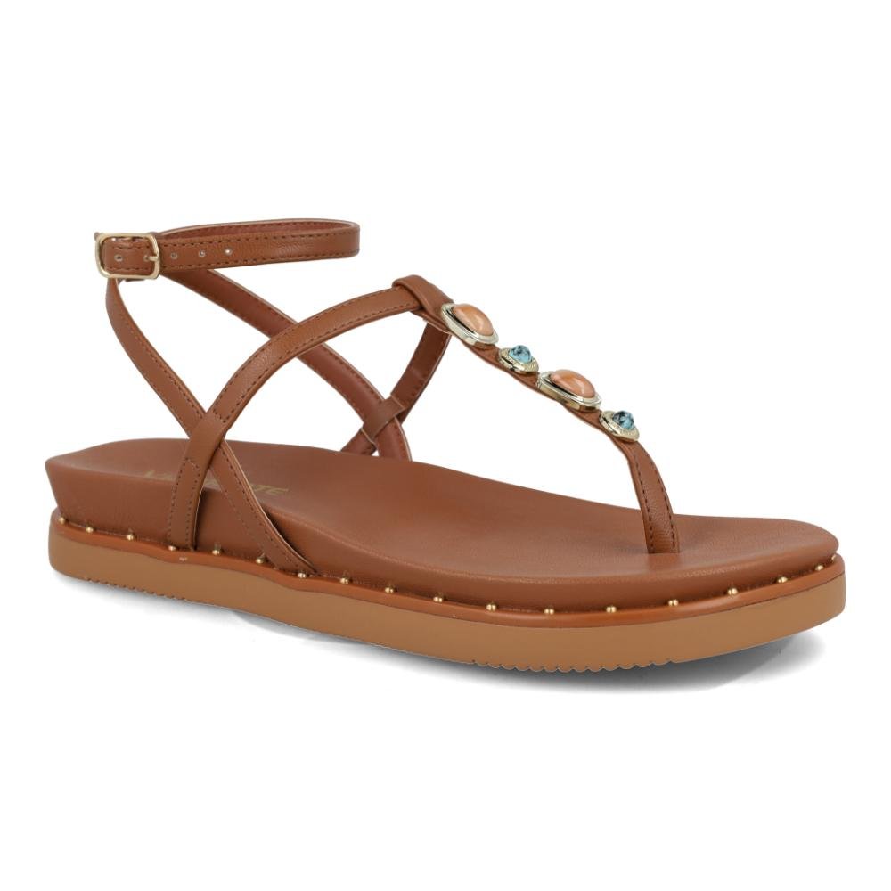 Sandália Papete Feminina Via Marte Flatform Confortável Marrom 5