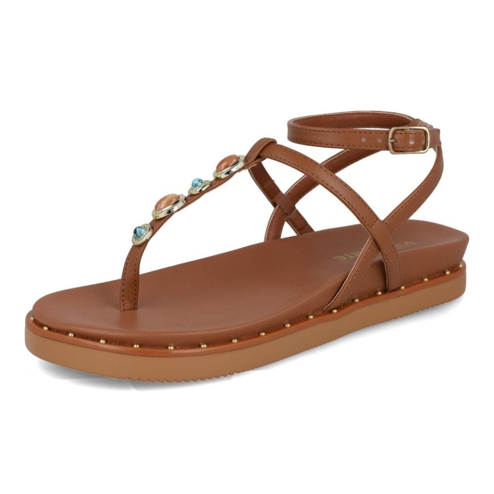 Sandália Papete Feminina Via Marte Flatform Confortável Marrom 8