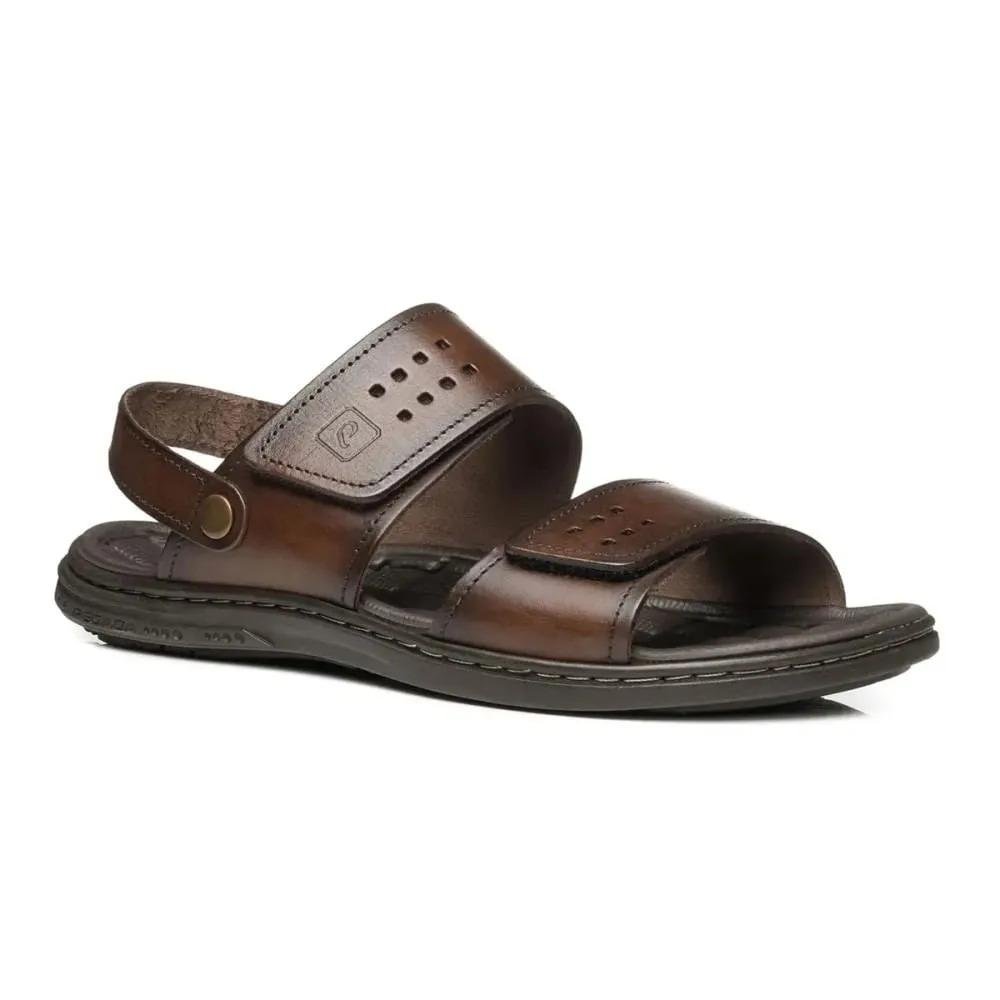Sandália Masculina Pegada Couro Conforto Marrom 4