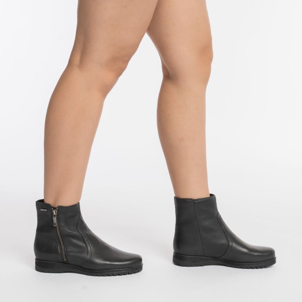 Bota Feminina Bottero Cano Curto Couro Confortável Preto 2