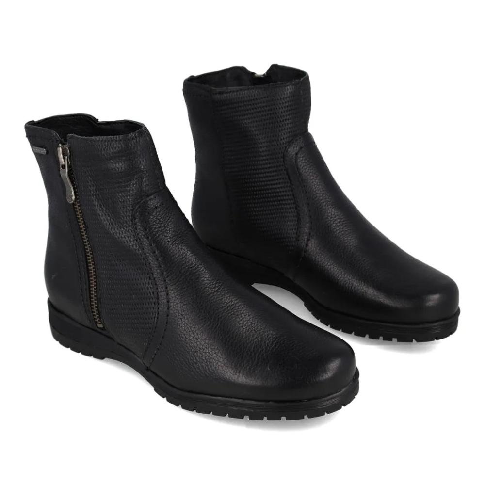 Bota Feminina Bottero Cano Curto Couro Confortável Preto 6