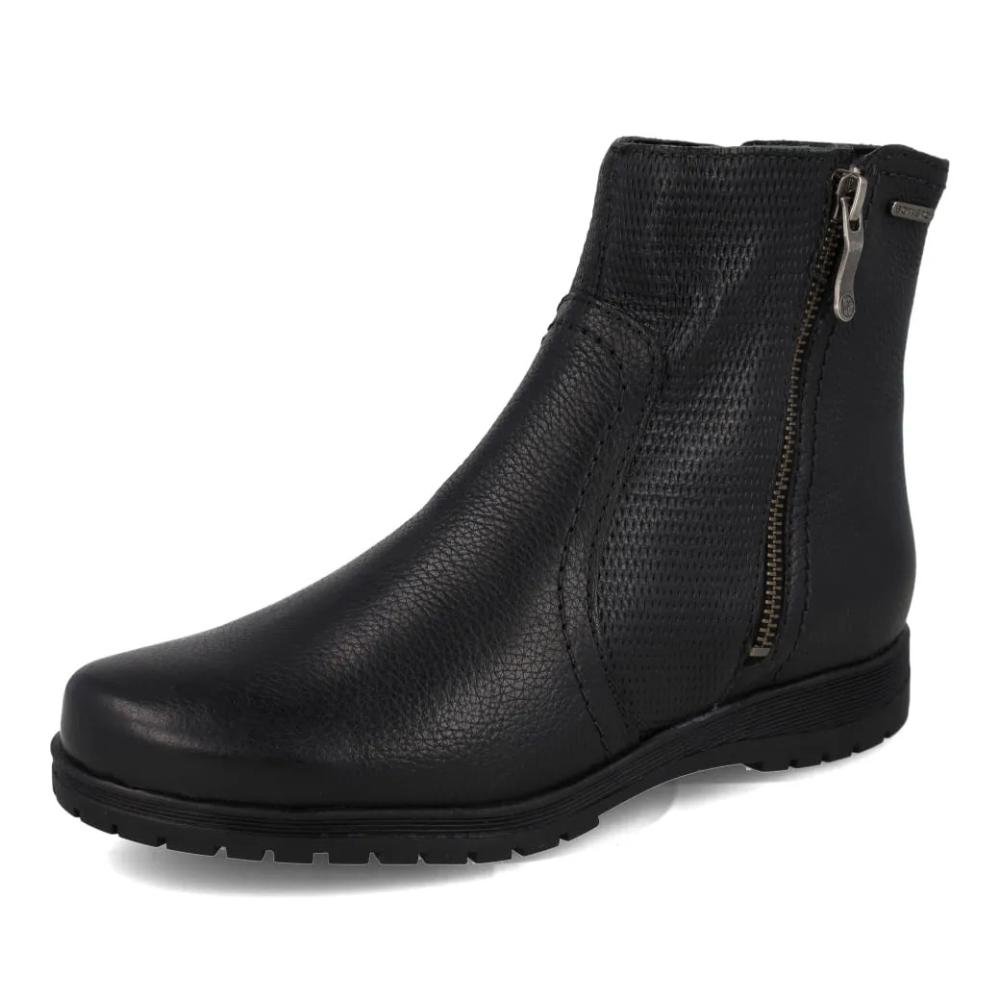 Bota Feminina Bottero Cano Curto Couro Confortável Preto 8