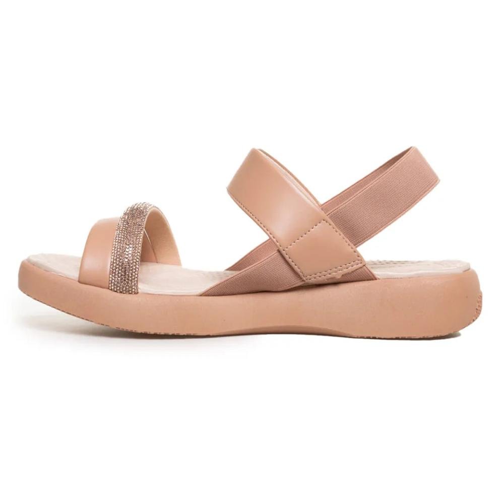 Sandália Feminina Comfortflex Rasteira Confortável Bege 4