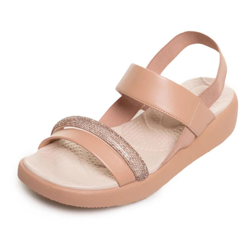 Sandália Feminina Comfortflex Rasteira Confortável Bege 7