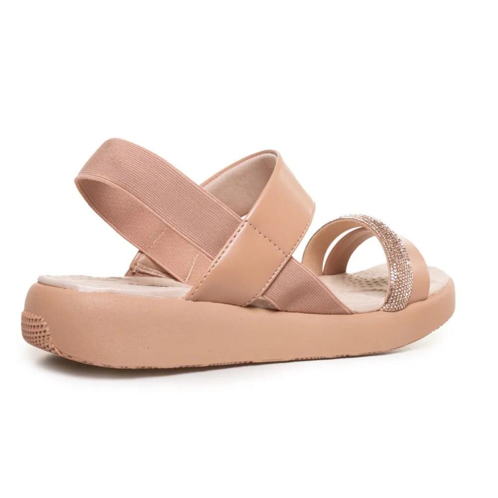 Sandália Feminina Comfortflex Rasteira Confortável Bege 8