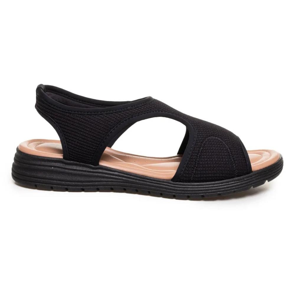 Sandália Feminina Comfortflex Anabela Confortável Preto 3