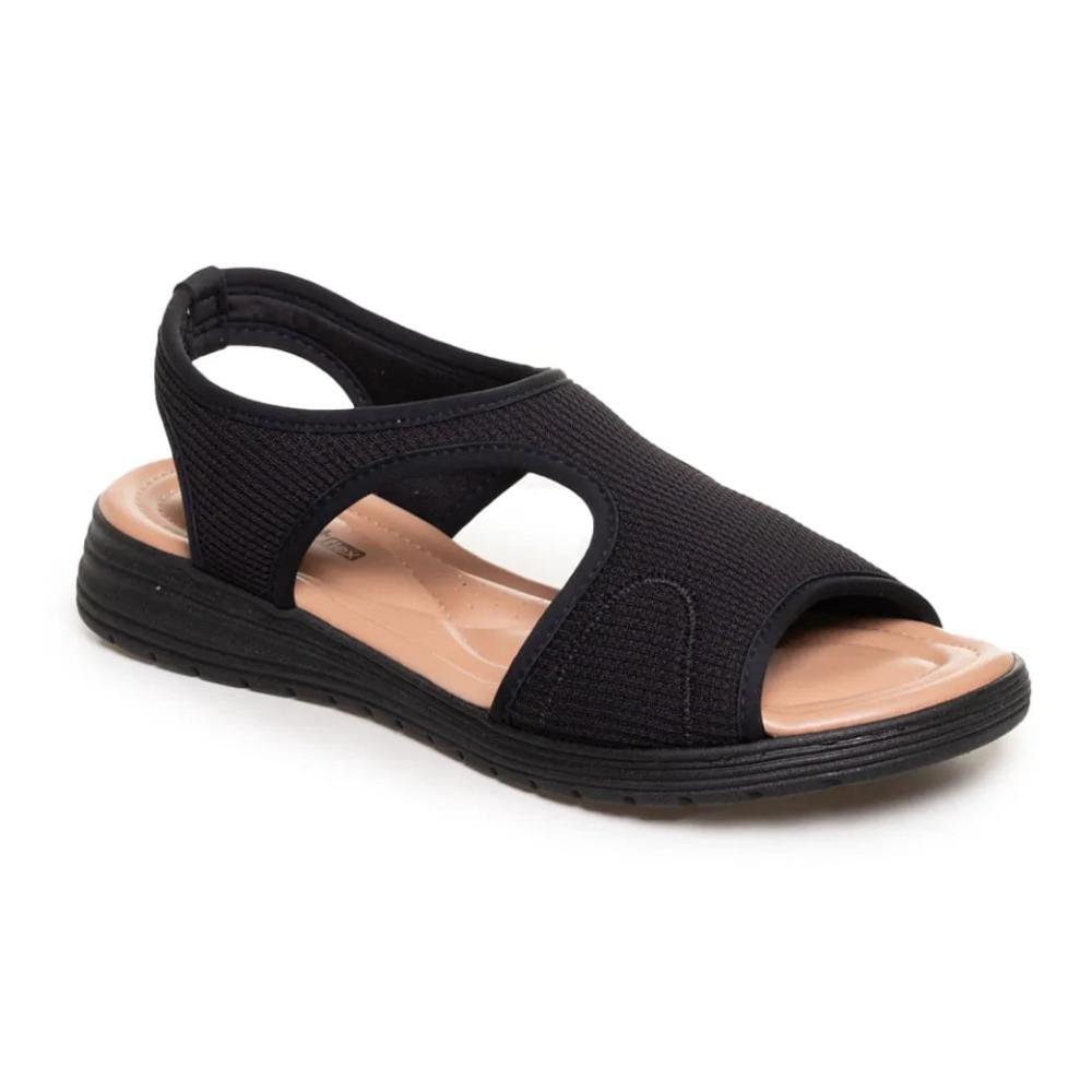Sandália Feminina Comfortflex Anabela Confortável Preto 6