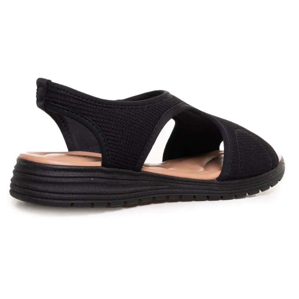 Sandália Feminina Comfortflex Anabela Confortável Preto 8