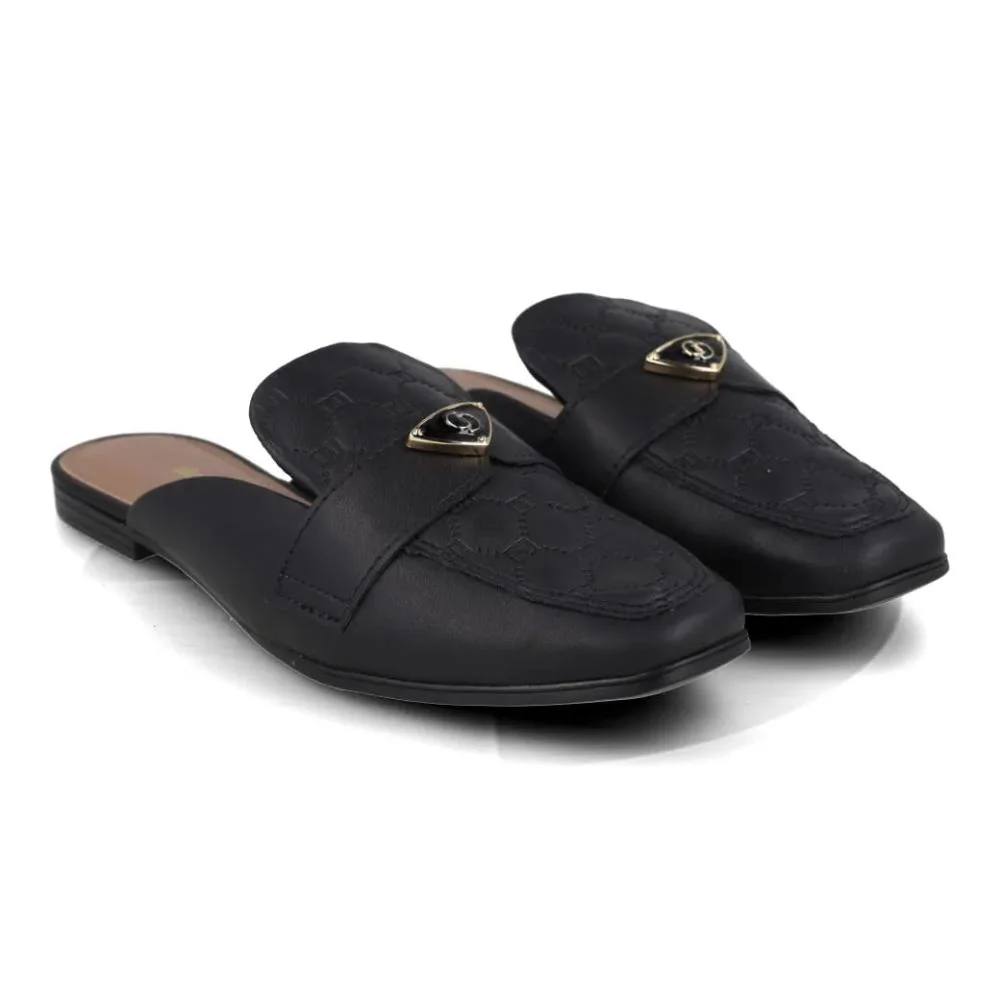 Mule Feminino Dakota Salto Baixo Confortável Preto 3