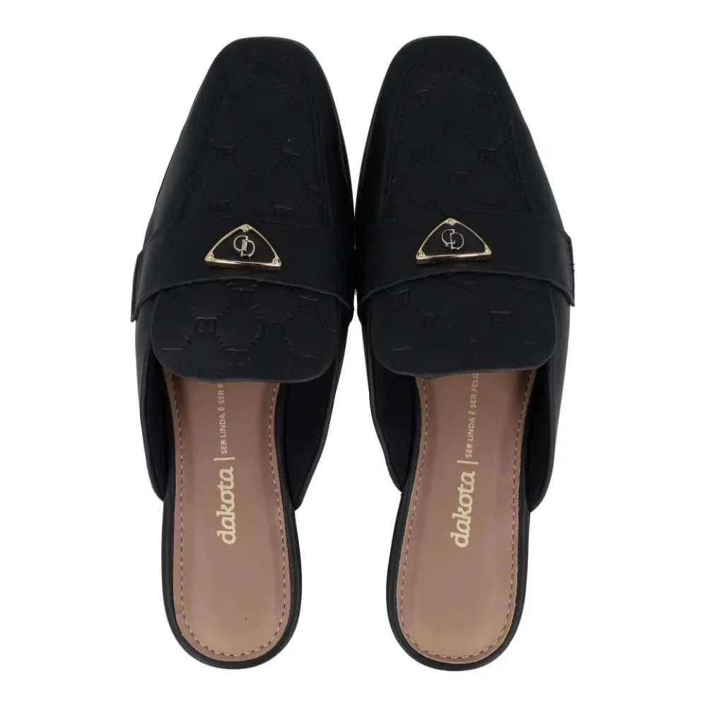 Mule Feminino Dakota Salto Baixo Confortável Preto 5