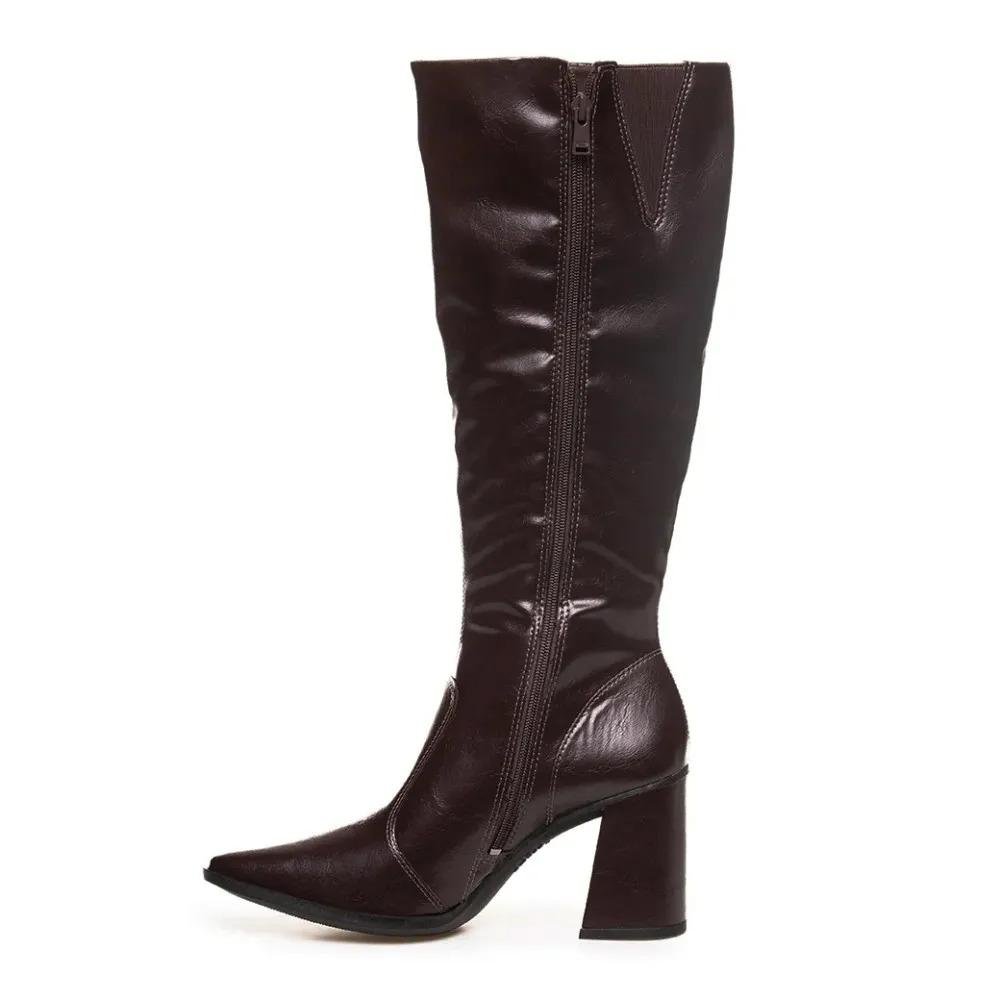 Bota Feminina Dakota Cano Longo Confortável Preto 4