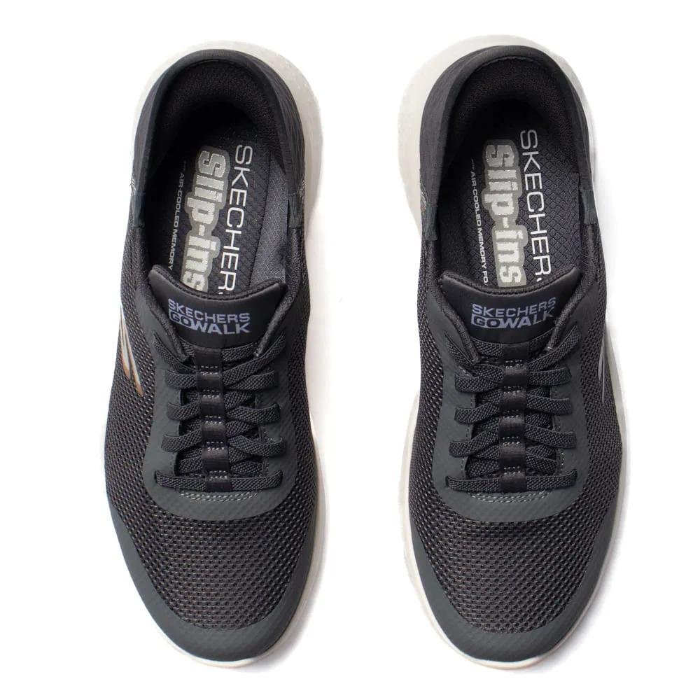 Tênis Masculino Skechers Go Walk Flex Slip On Caminhada Cinza 2
