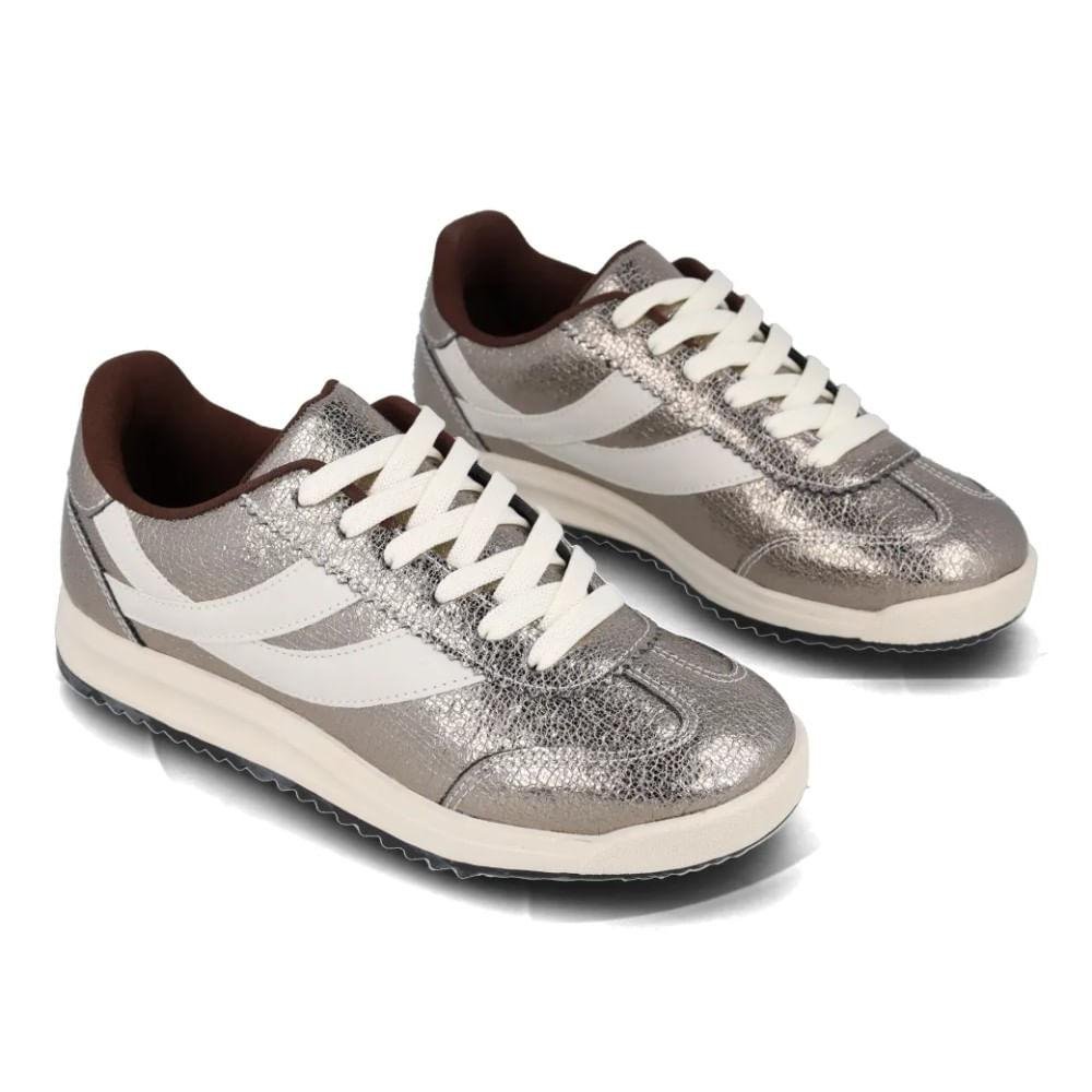 Tênis Retrô M Shuz Feminino Cinza 5