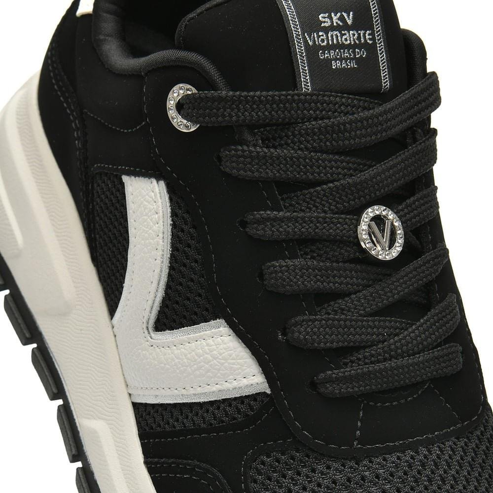 Tênis Flatform Via Marte Feminino Logo Preto 3