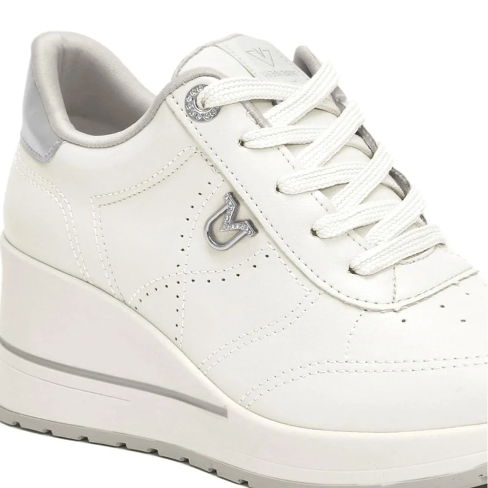 Tênis Flatform Feminino Via Marte Silver Line Branco 2