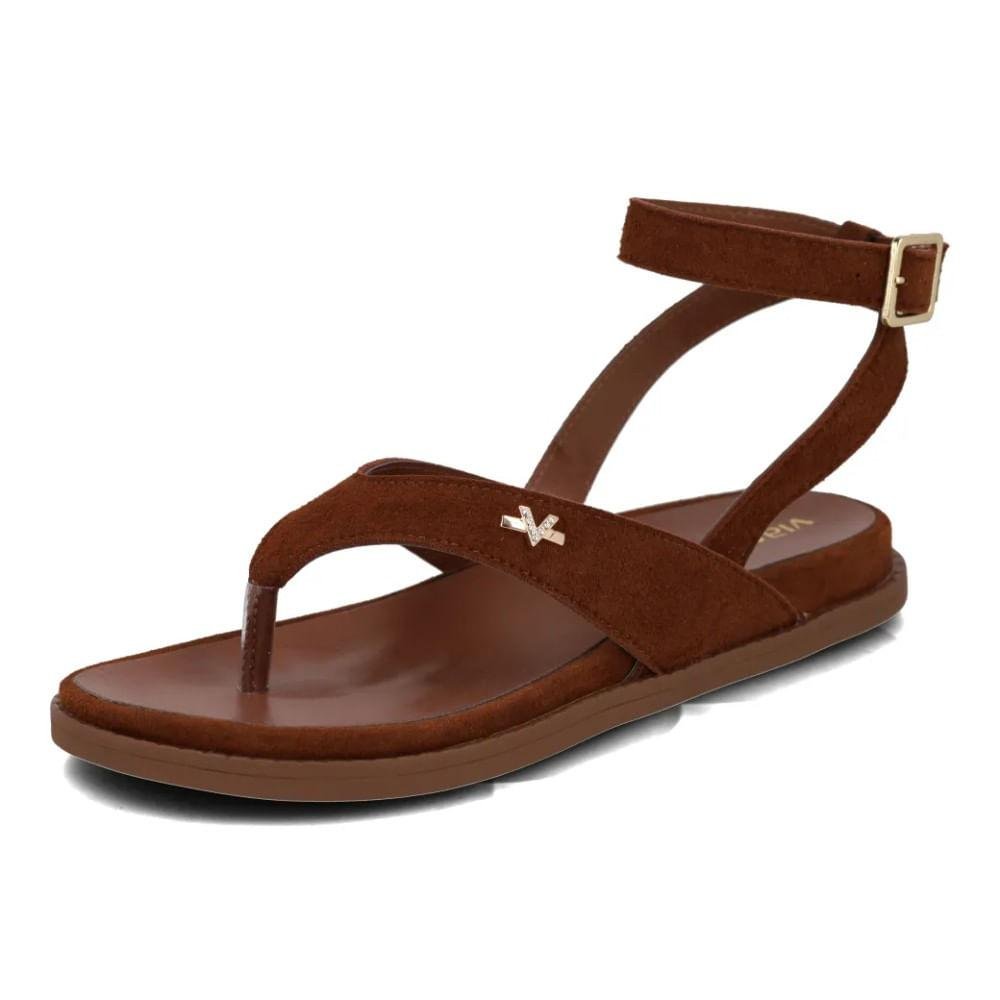 Sandália Via Marte Fivela Boho Feminina Marrom 4