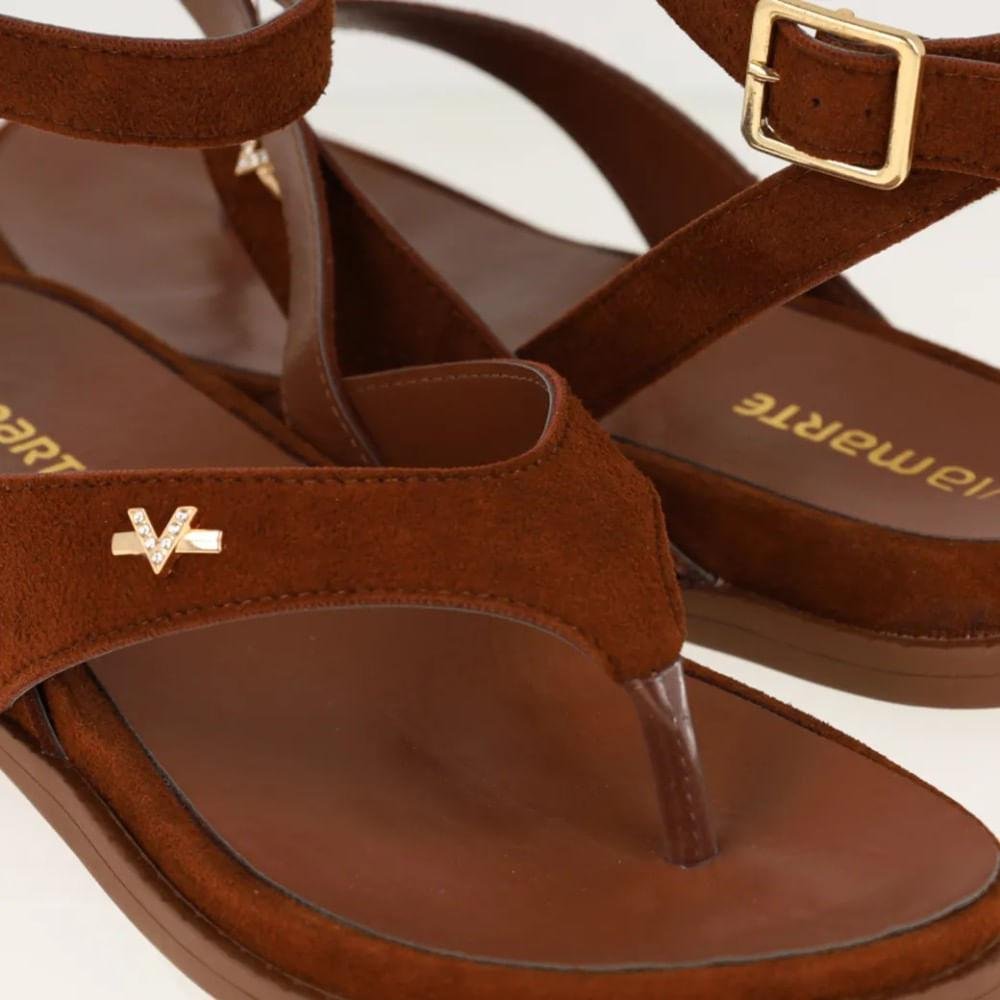 Sandália Via Marte Fivela Boho Feminina Marrom 6