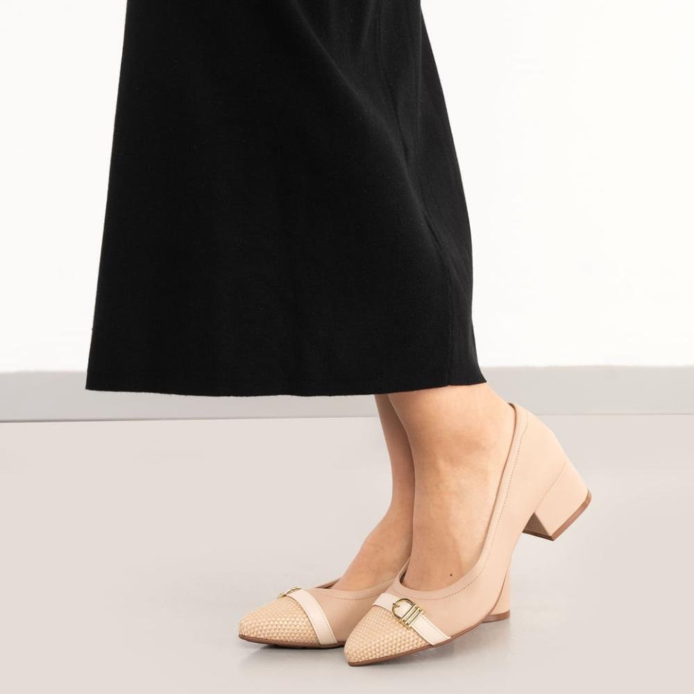 Sapato Salto Bloco Feminino Modare Line