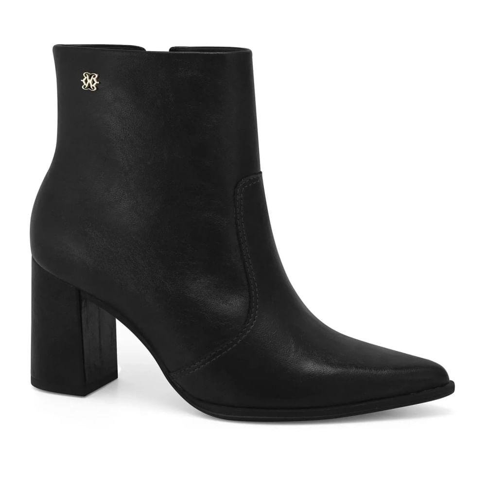 Bota Cano Curto Feminina Ramarim Classic Salto Bloco Preto 3