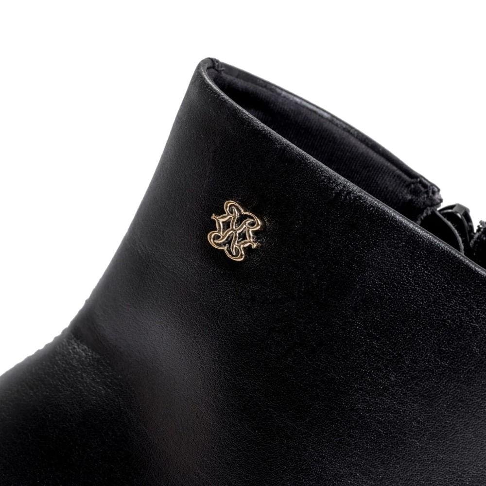 Bota Cano Curto Feminina Ramarim Classic Salto Bloco Preto 4