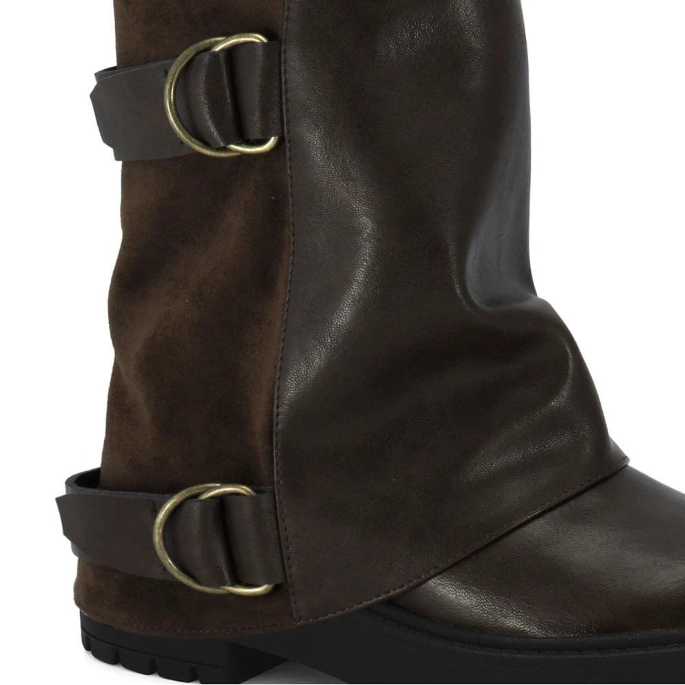 Bota Capa Ramarim Tratorada Fivelas Feminina Marrom 2
