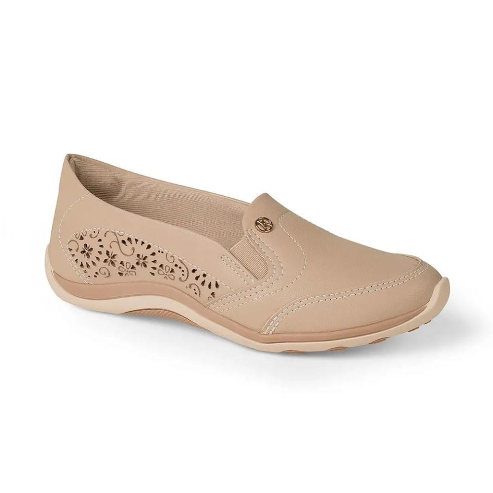 Tênis Slip On Feminino Kolosh Amiata Calce Fácil Bege 2