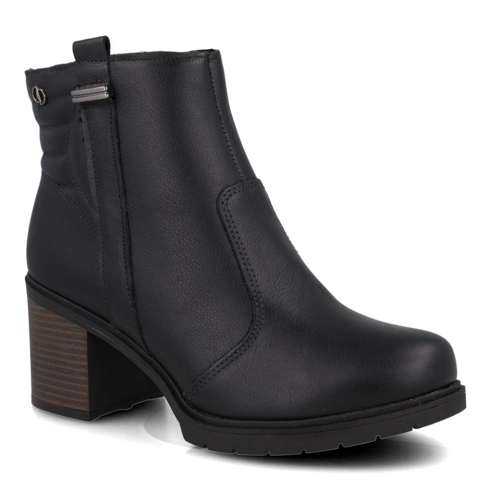 Bota Cano Curto Feminina Dakota Modern Couro Preto 2