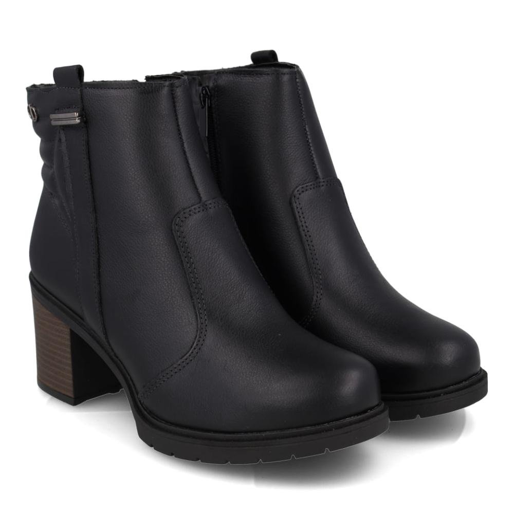 Bota Cano Curto Feminina Dakota Modern Couro Preto 4