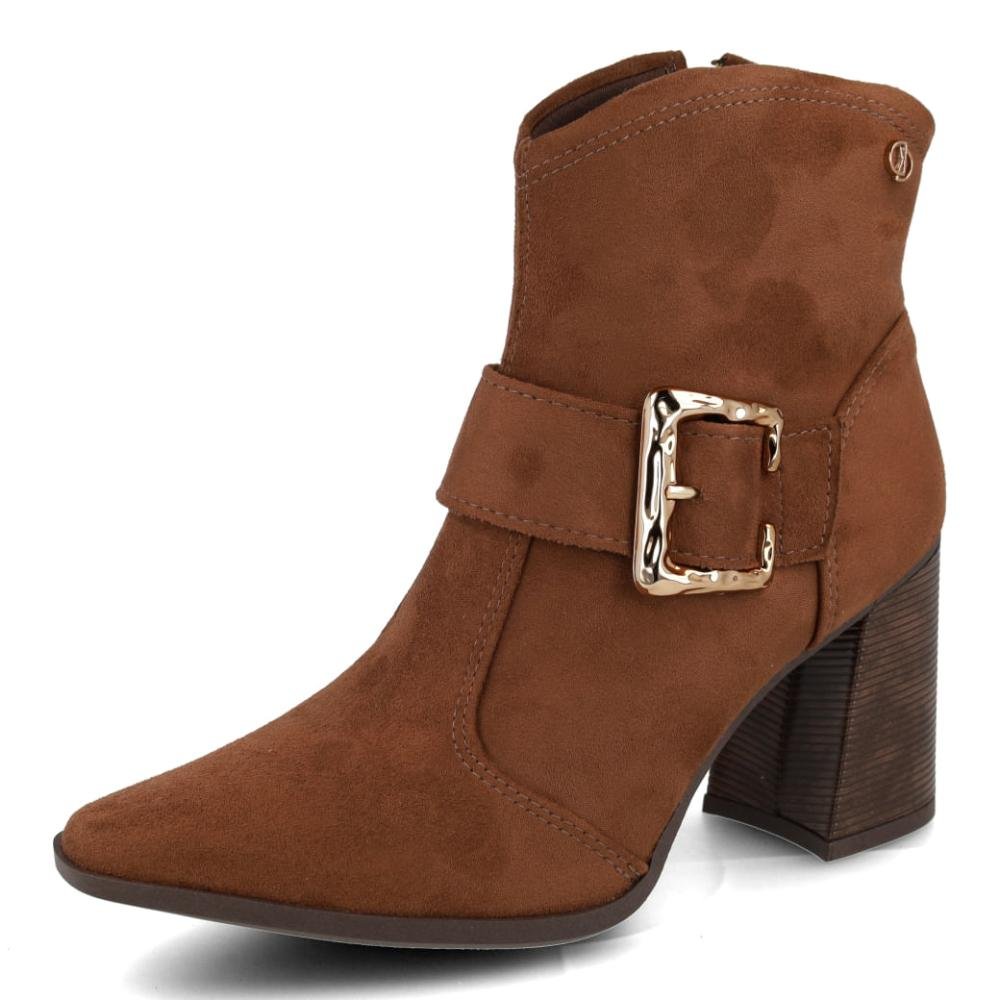 Bota Cano Curto Feminina Dakota Camossia Marrom 4