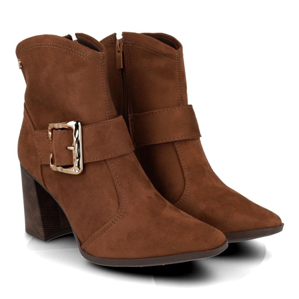 Bota Cano Curto Feminina Dakota Camossia Marrom 5