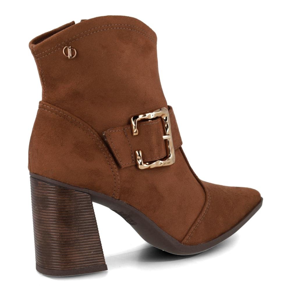 Bota Cano Curto Feminina Dakota Camossia Marrom 6