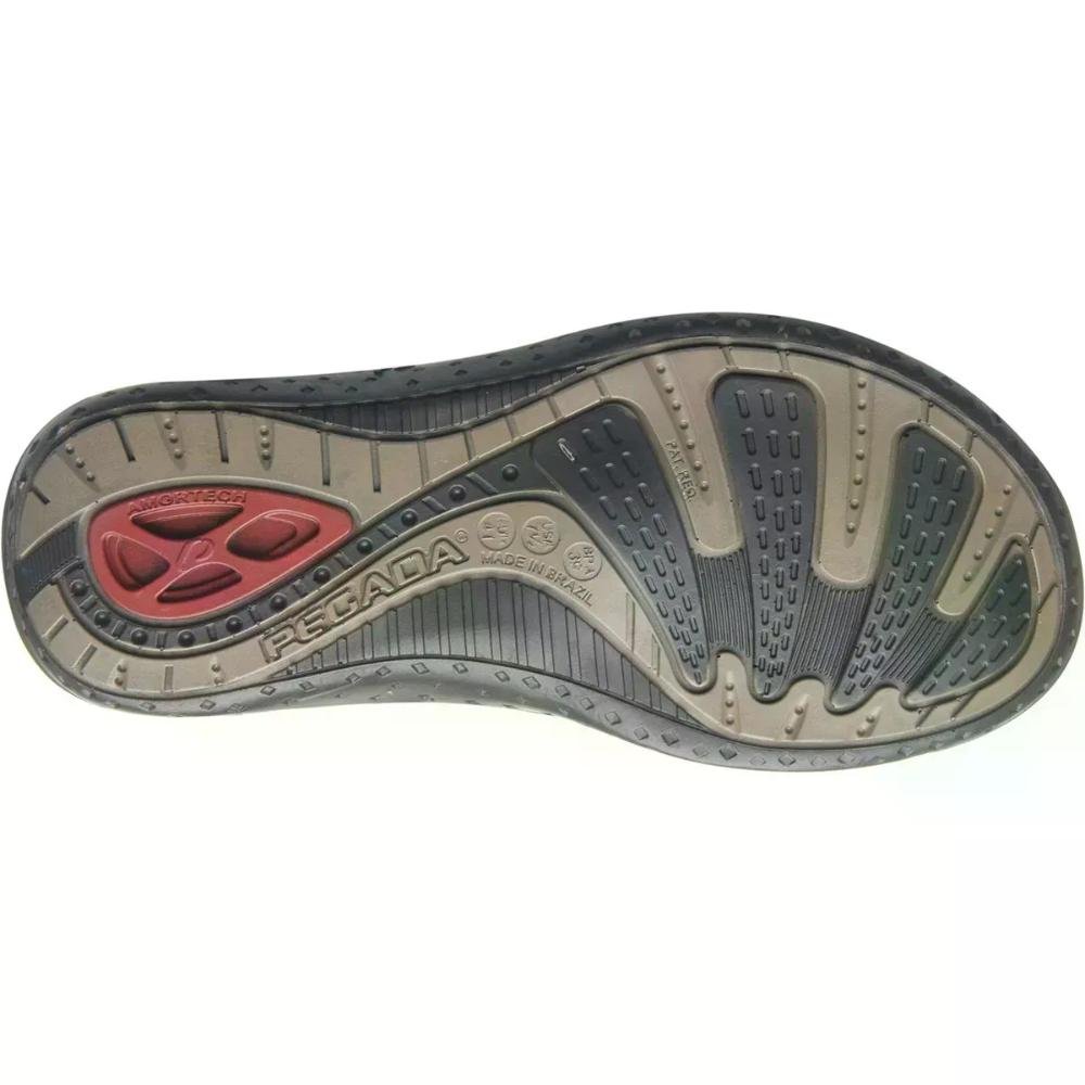 Sandália Pegada Soft Couro Masculina Amortecimento Marrom 5