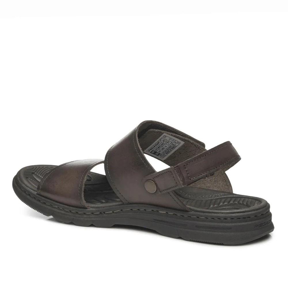 Sandália Pegada Wave Couro Masculina Marrom 4