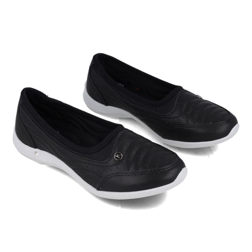 Tênis Slip On Feminino Kolosh Almeria Calce Fácil Preto 7