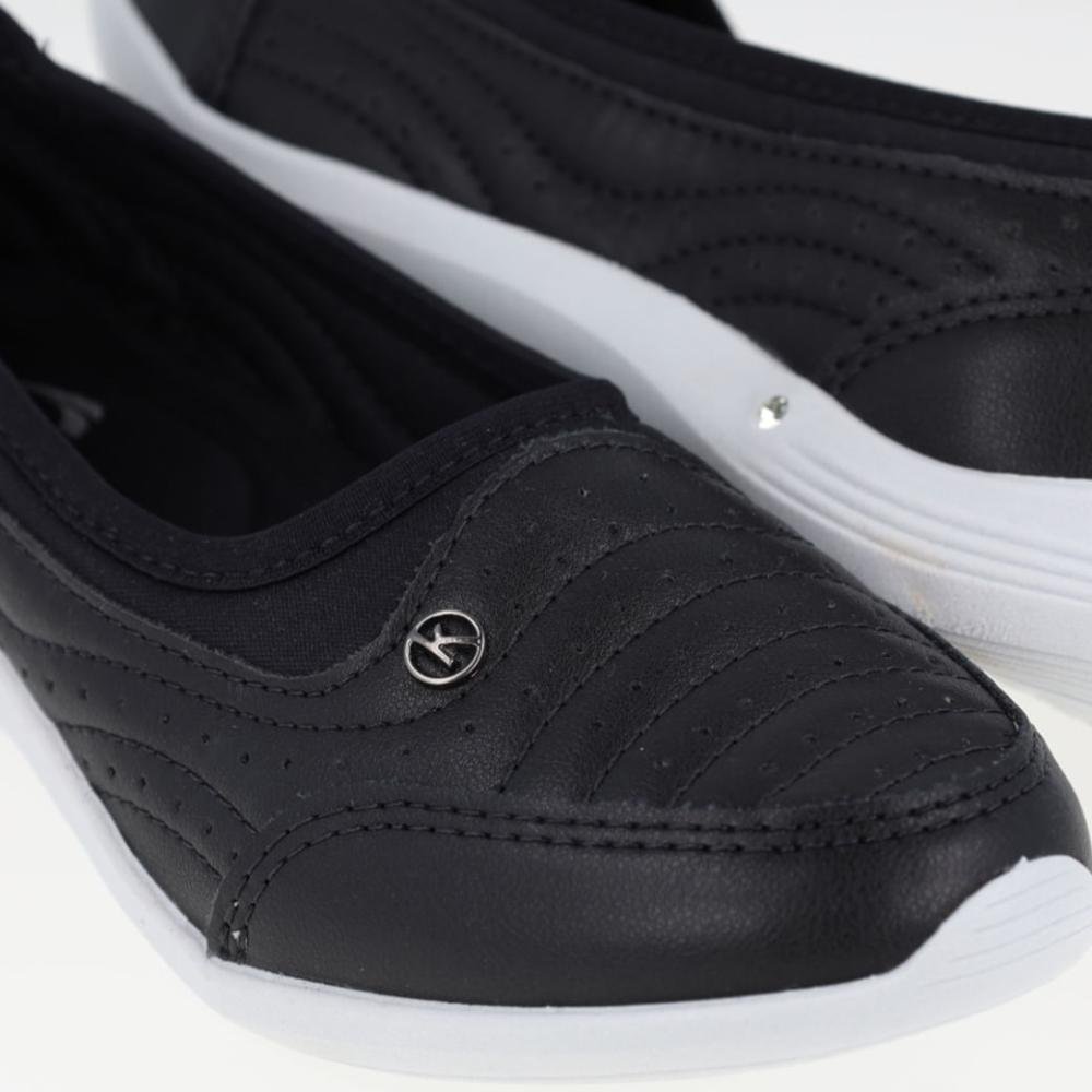 Tênis Slip On Feminino Kolosh Almeria Calce Fácil Preto 8