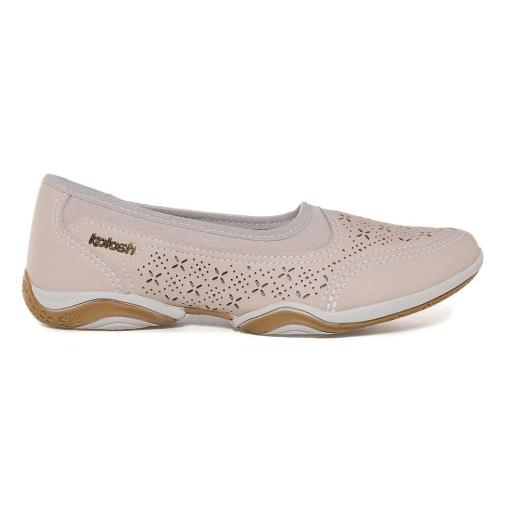Tênis Slip On Feminino Kolosh Hades Calce Fácil Bege 2