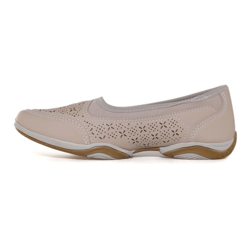 Tênis Slip On Feminino Kolosh Hades Calce Fácil Bege 4