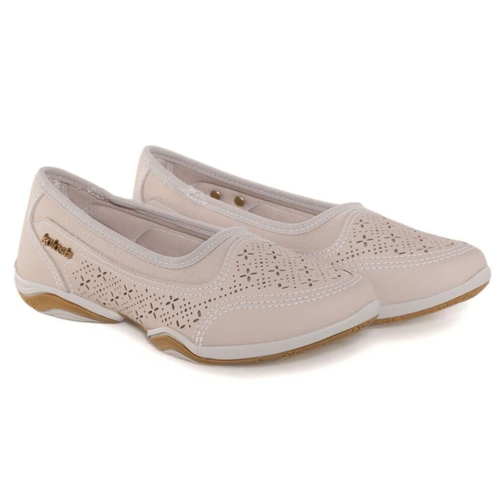 Tênis Slip On Feminino Kolosh Hades Calce Fácil Bege 5