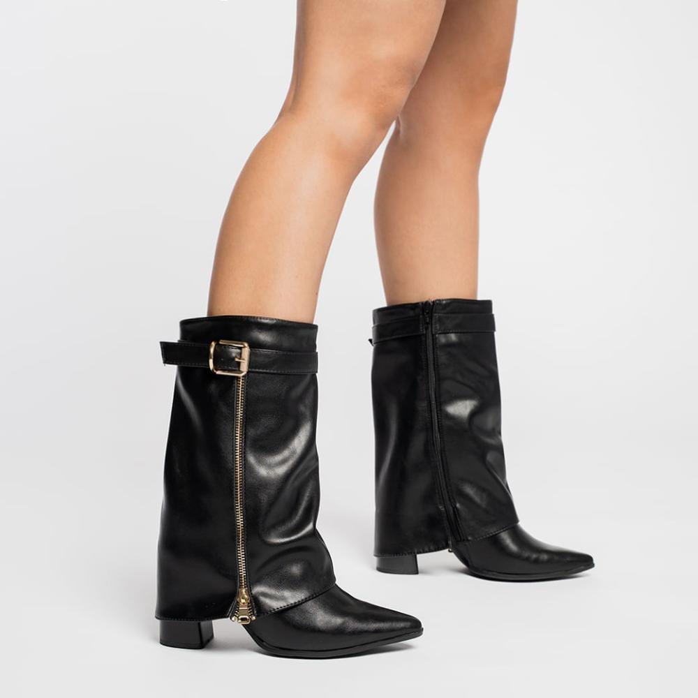 Bota Capa Ramarim Salto Bloco Feminina