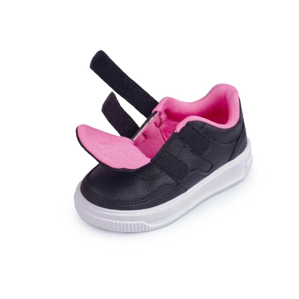 Tênis Calce Fácil Infantil Pampili Up Preto Preto 2